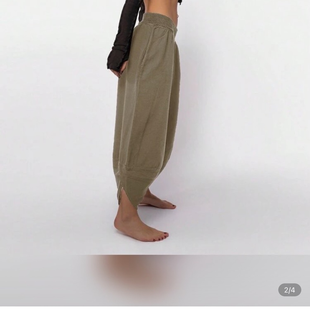 SHEIN Olive Green Wide-Leg Pants